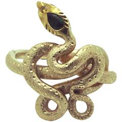 Smaragd-Diamant-Gold-Schlangenring