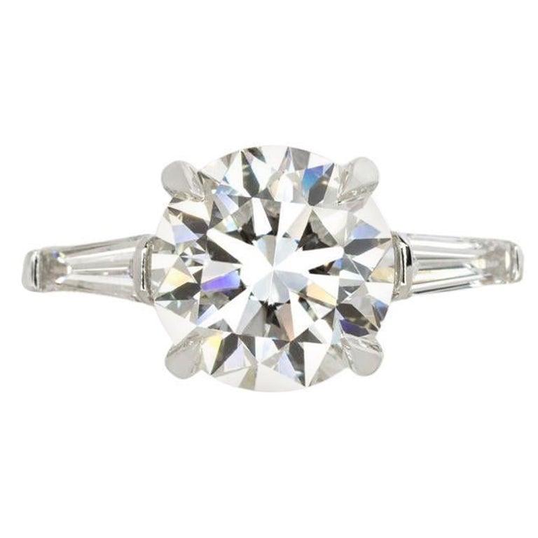 2 Carat GIA Certified Round Brilliant Cut Diamond Engagement Ring