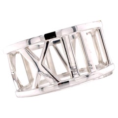 Tiffany & Co. Italien Atlas Sterling Silber Scharnier-Armreif