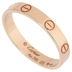 Cartier Rose Gold Plain Love Wedding Band B4085200