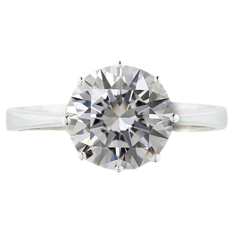 3 Carat Round Brilliant Cut Diamond Engagement Solitaire Ring 