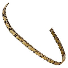 14 Karat Yellow Gold Ladies QVC Imperial Gold Mirror Bar Link Bracelet