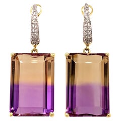 28.7 Carat Ametrine Dangling Earrings