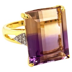 12.8 Carat Ametrine Cocktail Ring