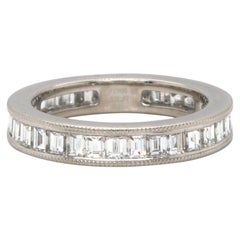 1.57ctw Baguette Diamond Channel Set Eternity Band Ring in Platinum