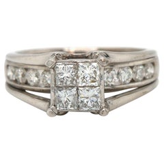 Effy 1.25ctw Diamond Invisible Set Center Channel Set Engagement Bridal Set Ring