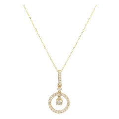 New 0.33ctw Diamond Halo Pendant Necklace in 14kt White Gold