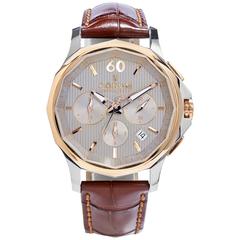 Used Corum Rose Gold Stainless Steel Chronograph Admirals Cup Legend Wristwatch