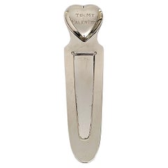 Vintage Tiffany & Co Sterling Silver Heart Bookmark with Engraving
