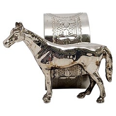 Vintage Sterling Silver Figural Horse Napkin Ring