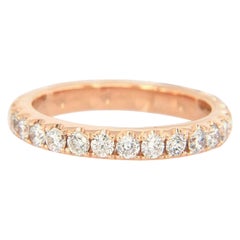 New 1.03ctw Diamond Wedding Band Ring in 14K Rose Gold