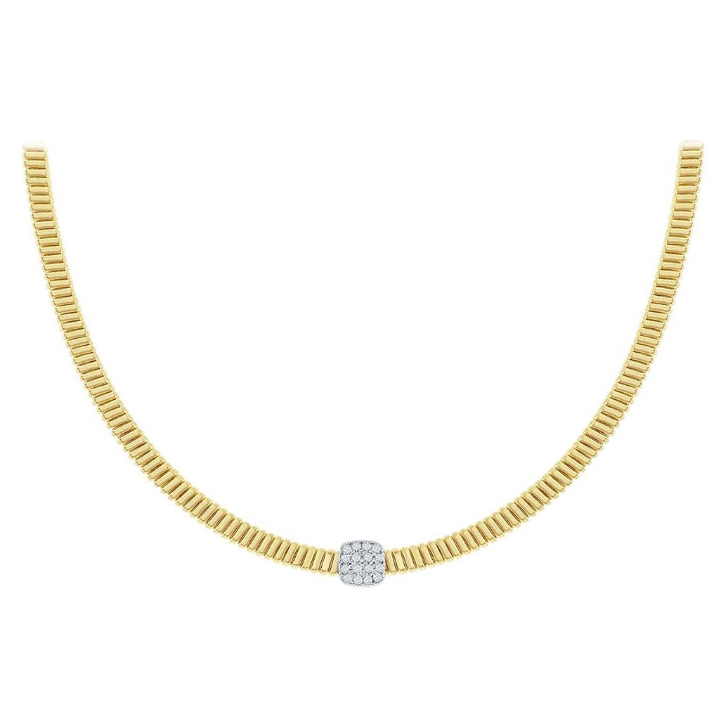 14K Tubogas Yellow Gold Necklace