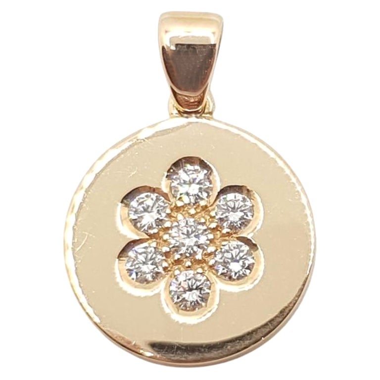 Pendentif en or rose 18 carats serti de diamants