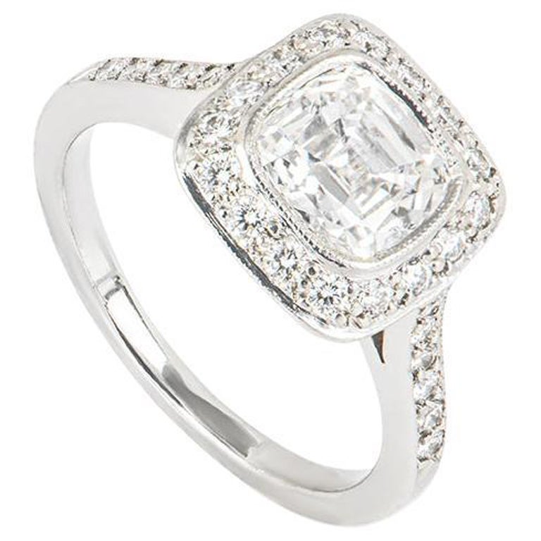 Tiffany and Co. Platinum Legacy Diamond Ring 1.34ct G/VS1 at 1stDibs