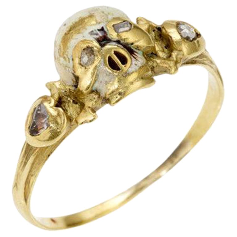 Early 17th Century Memento Mori Ring For Sale at 1stDibs