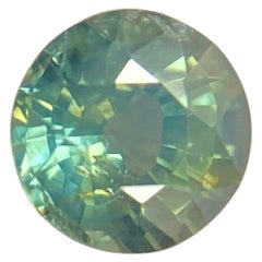 Fine Australian 0.69ct Vivid Blue Green Teal Sapphire Round Cut Loose Gem