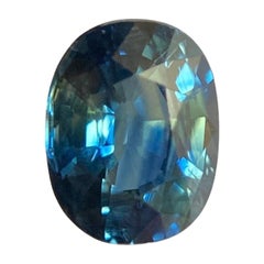 Vivid Yellow Blue Australian Sapphire 0.80ct Oval Cut Loose Rare Gem