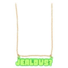 3d Printed Jealous Nameplate Style Necklace