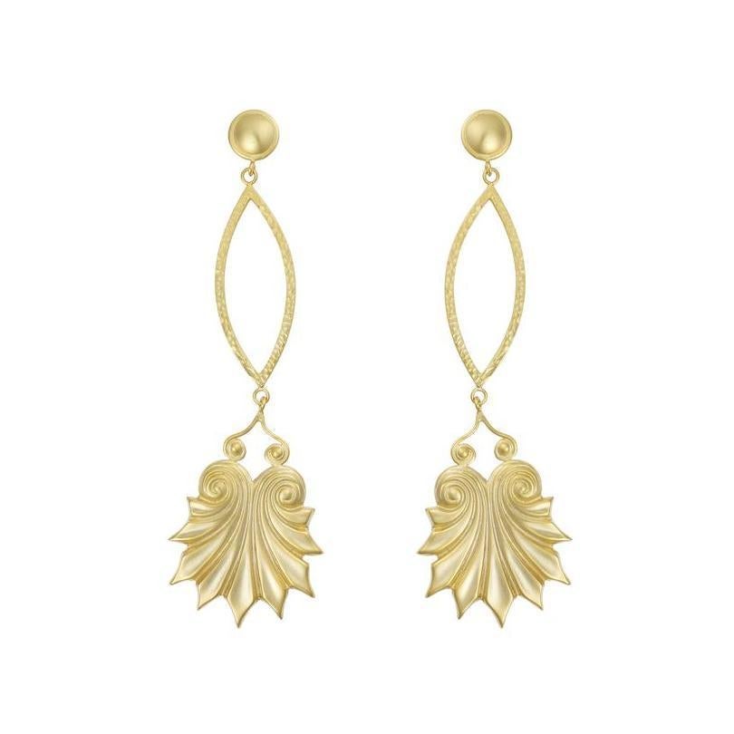 Ancient Greek Style Goddess Earrings Akrokeramo in 14k & 18k Gold For Sale