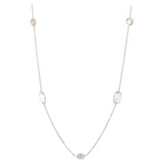 Le Vian 1.51ctw Morganite and 0.54ctw Diamond Station Necklace in 14K