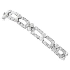 Antique Art Deco 5.25Ct Diamond Platinum Bracelet, Circa 1925