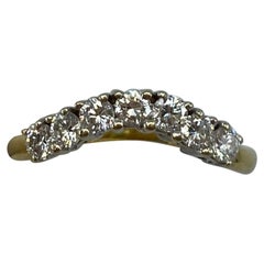 0.56ct White Diamond Eternity Fitted Wedding Band 18k Gold Millennium Ring