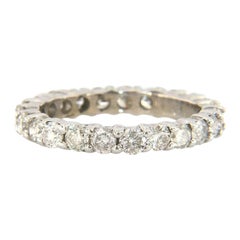 1.50ctw Diamond Eternity Wedding Band Ring in 18K White Gold