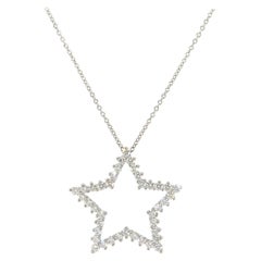 Tiffany & Co. 1.00ctw Diamond Star Pendant Necklace in Platinum