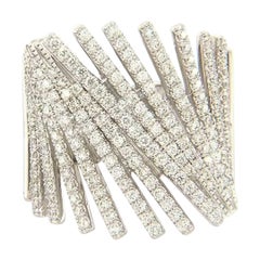 New Gabriel & Co. 1.07ctw Diamond Multi Bars Ring in 14K White Gold