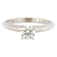 0.53ct Diamond Solitaire Engagement Ring in 14K White Gold