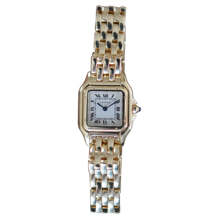 Cartier Panthere Small Model 18k Yellow Gold Unworn Full Set For Sale
