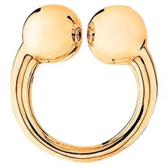 Betony Vernon "Small Double Sphere Massage Ring" 18 Karat Gold Ring