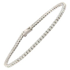 2.51ctw Diamond Four Prong Tennis Bracelet in 14K White Gold