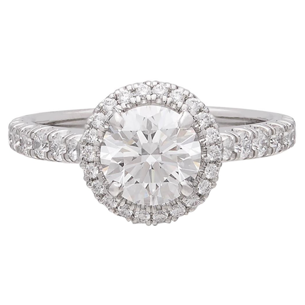 Exceptional Estate Diamond Platinum Engagement Ring by Cartier