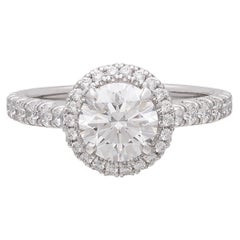 Exceptional Estate Diamond Platinum Engagement Ring by Cartier