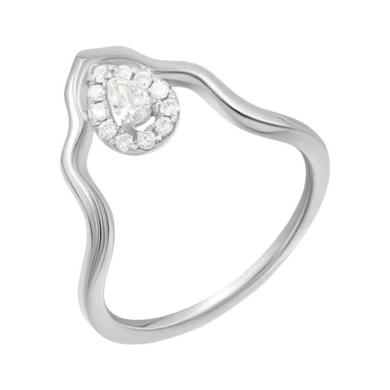 Bague élégante à la mode en or 18 carats et diamants pour elle