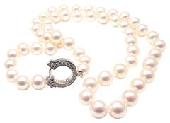Cartier C De Cartier Perle Diamant Gold Halskette