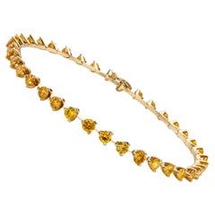 Diamond Tennis Bracelet Set in 18K Yellow Gold
