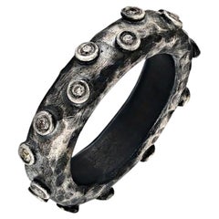 Oxidised Silver Celles Diamond Ring