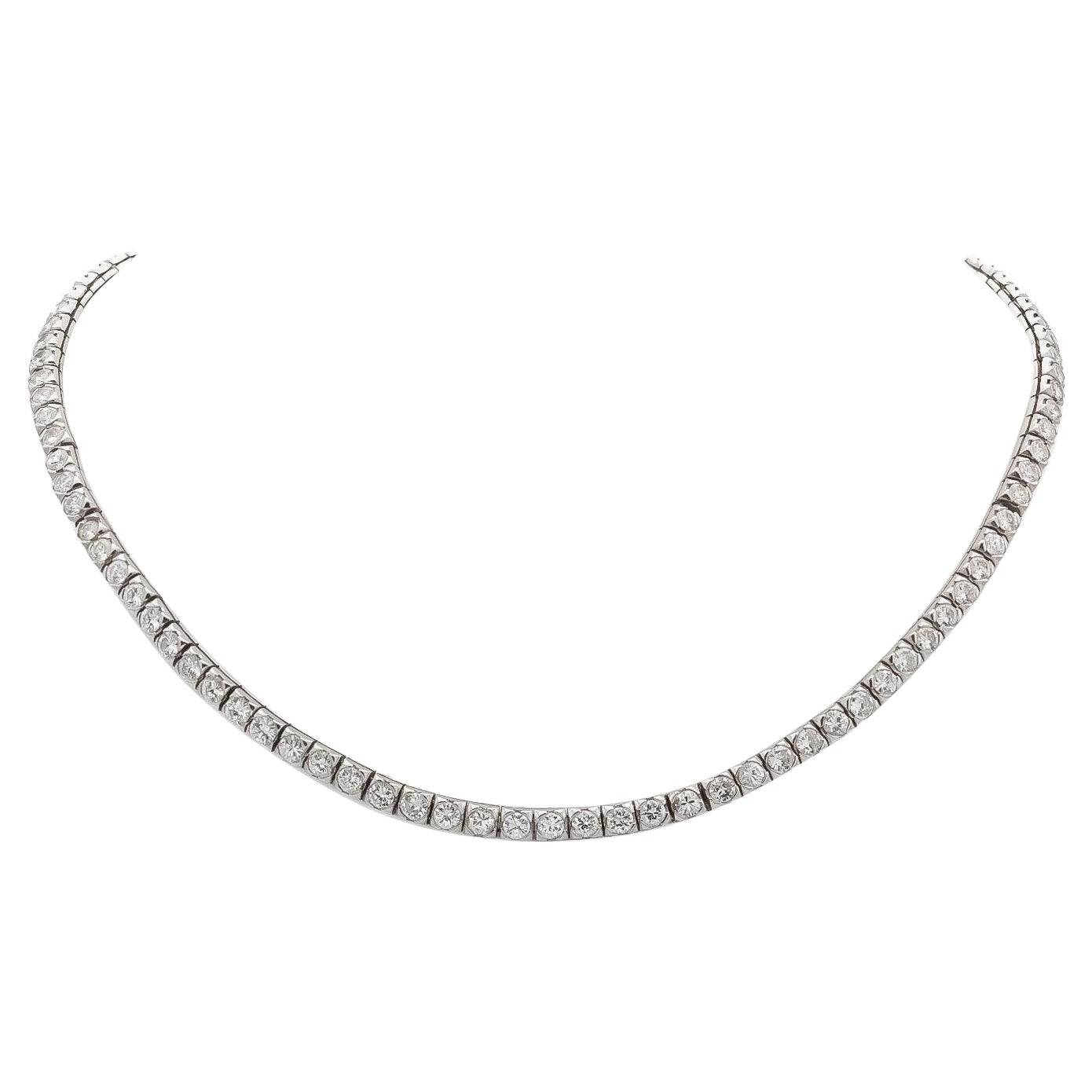 10.00 Carat Diamond Line Necklace
