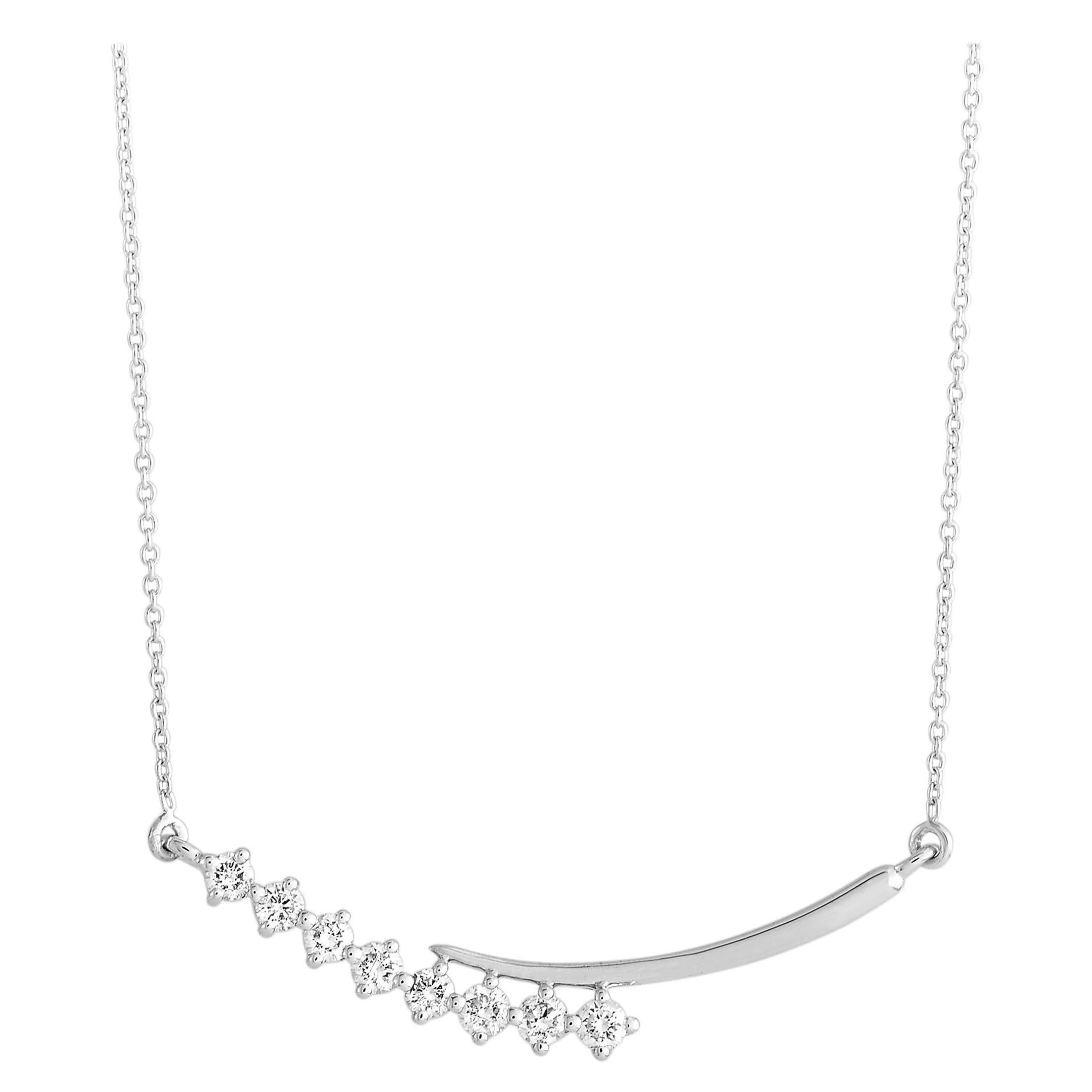 LB Exclusive 14K White Gold 0.26 Ct Diamond Pendant Necklace