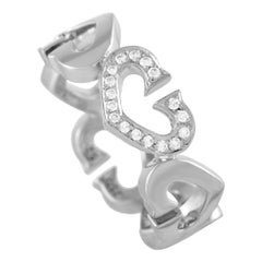 Cartier 18K White Gold Diamond Heart Ring