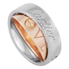 Cartier LOVE 18K White and Rose Gold Ring