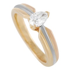 Cartier 18K Rose and White Gold 0.35 Ct Diamond Engagement Ring
