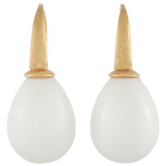 Tiffany & Co. 18K Yellow Gold White Onyx Earrings