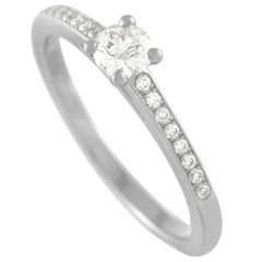 De Beers Platinum 0.35 Ct Diamond Engagement Ring