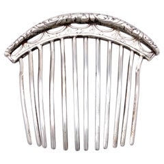 Antique Empire Silver French Hair Comb