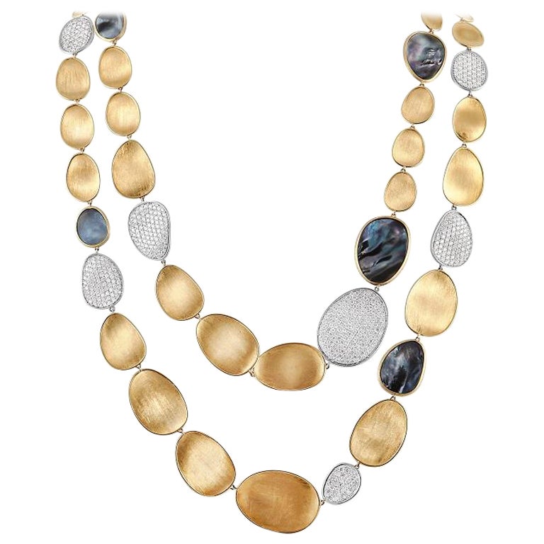 Marco Bicego Lunaria 18K Yellow Gold 8.00 Ct Diamond Necklace
