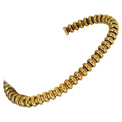 Filippini 18 Karat Yellow Gold Flex Circle Tubular Style Bracelet, Italy