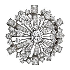 Vintage Oscar Heyman Platinum Diamond Flower Snowflake Brooch
